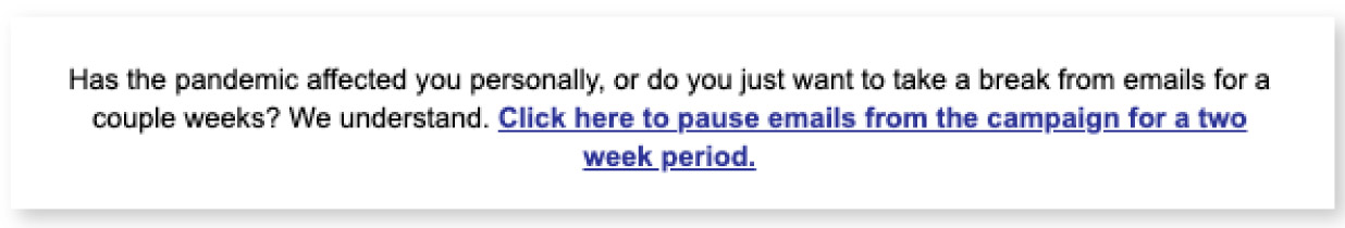 Footer message from a Biden-Harris email.