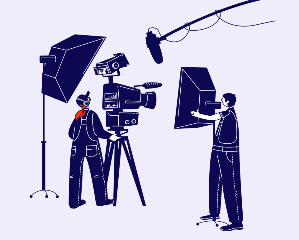 Illustration of video team