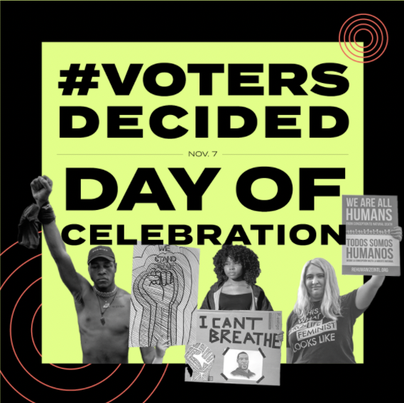 Voters Decided Day of Celebration graphics