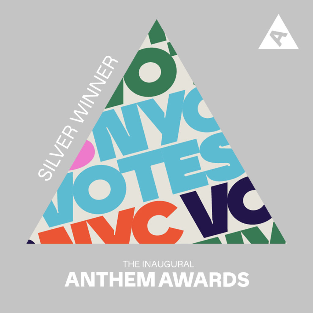 NYC Votes branded graphic from Anthem Awards