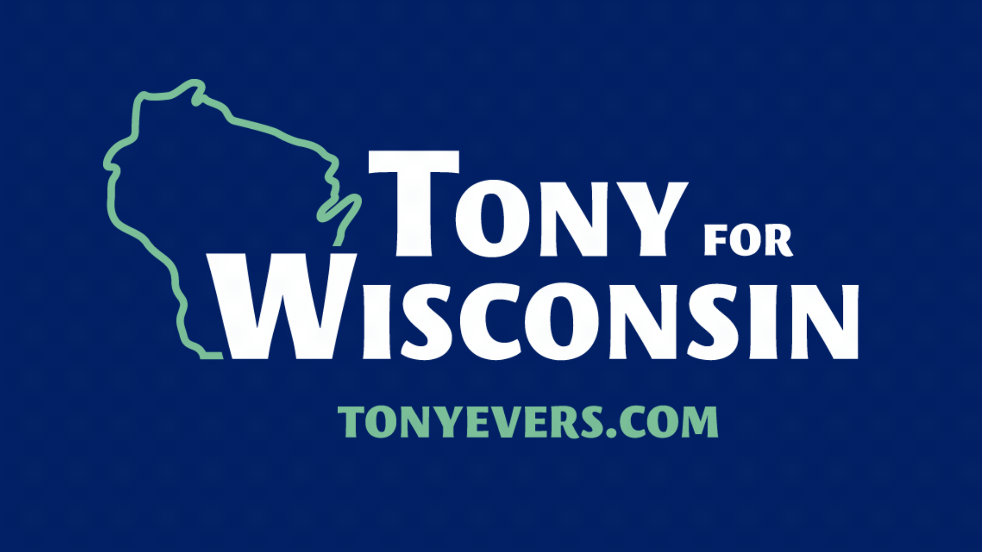 Gif of the Gov. Tony Evers for Wisconsin logo
